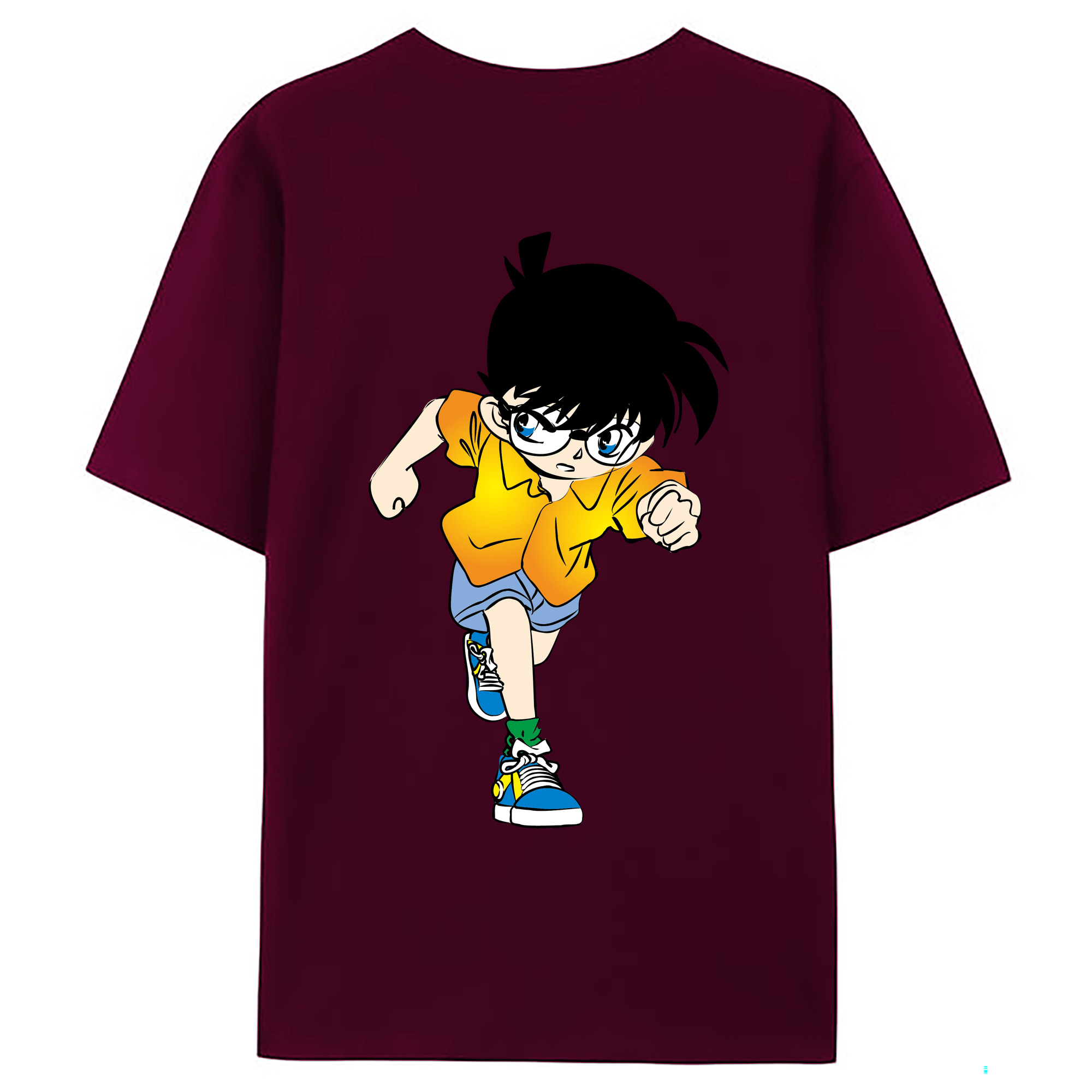 （画像用） 名探偵コナン 江戸川 コナン Detective Conan Conan Edogawa レディース半袖Tシャツ(バックプリント)
